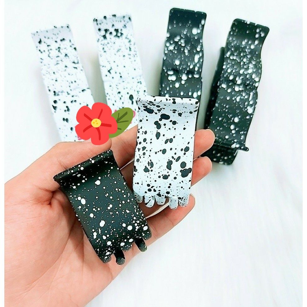 KẸP TÓC CÀNG CUA 5 RĂNG MÀU BÒ SỮA