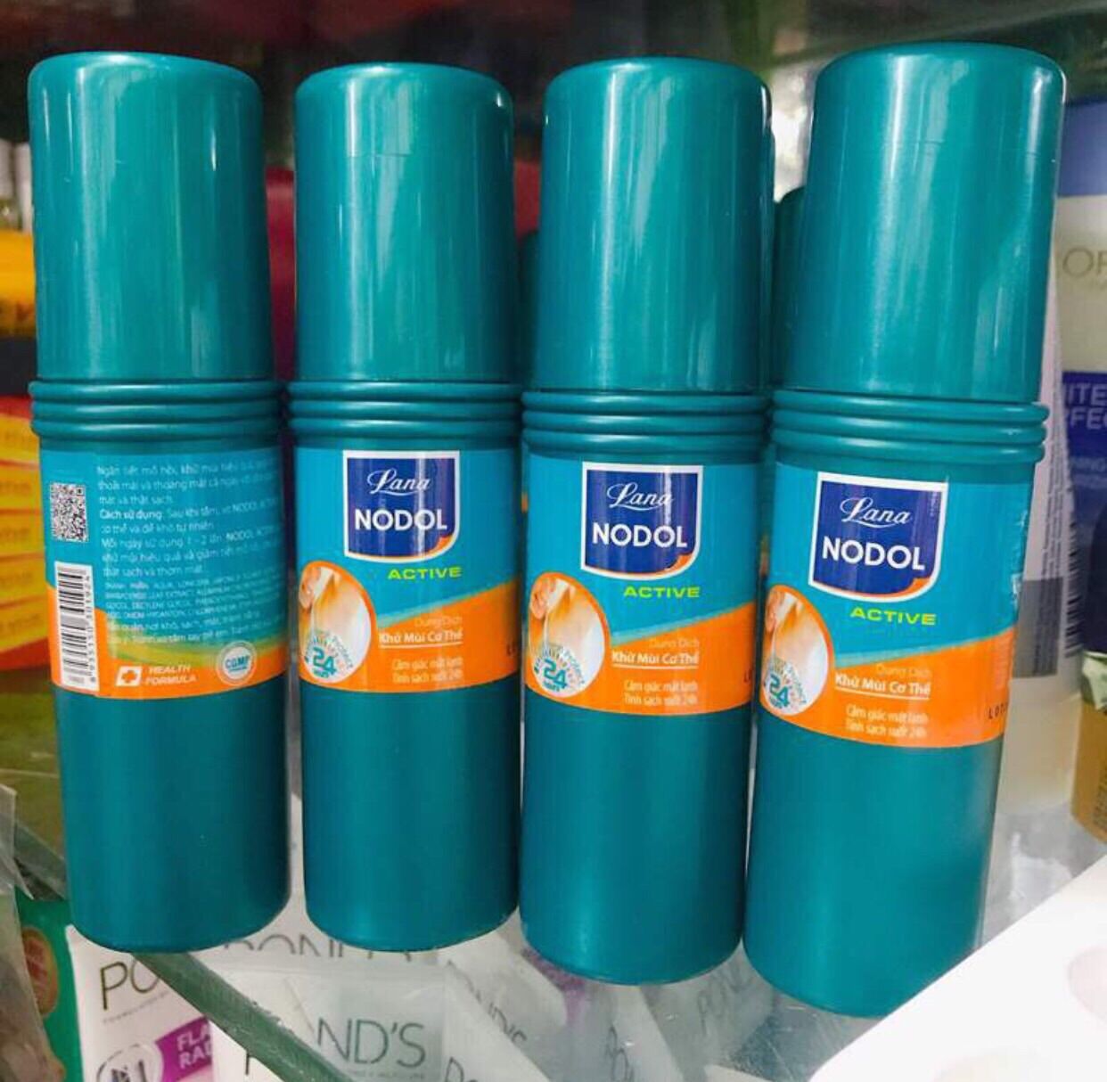 Xịt khử mùi nodol active 80ml