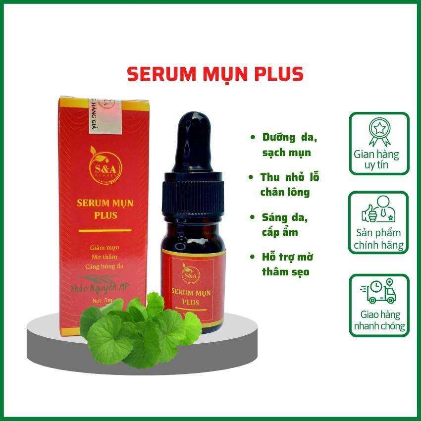 ( cam kết chính hãng ) SERUM XÓA MỤN THÂM SERUM MỤN PLUS 5ML