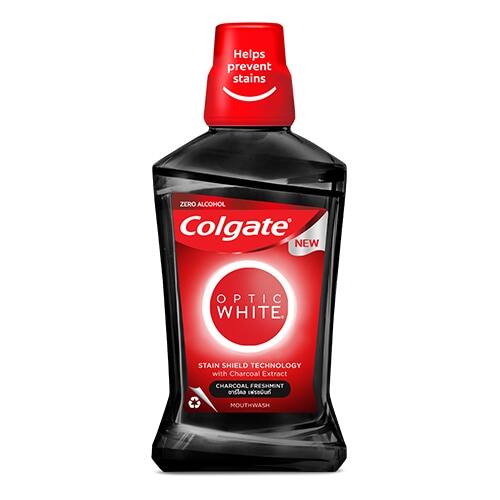 Nước súc miệng Colgate Optic White Charcoal