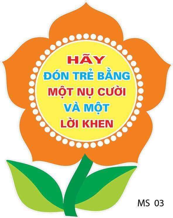 hoa biểu ngữ dành cho trường mầm non