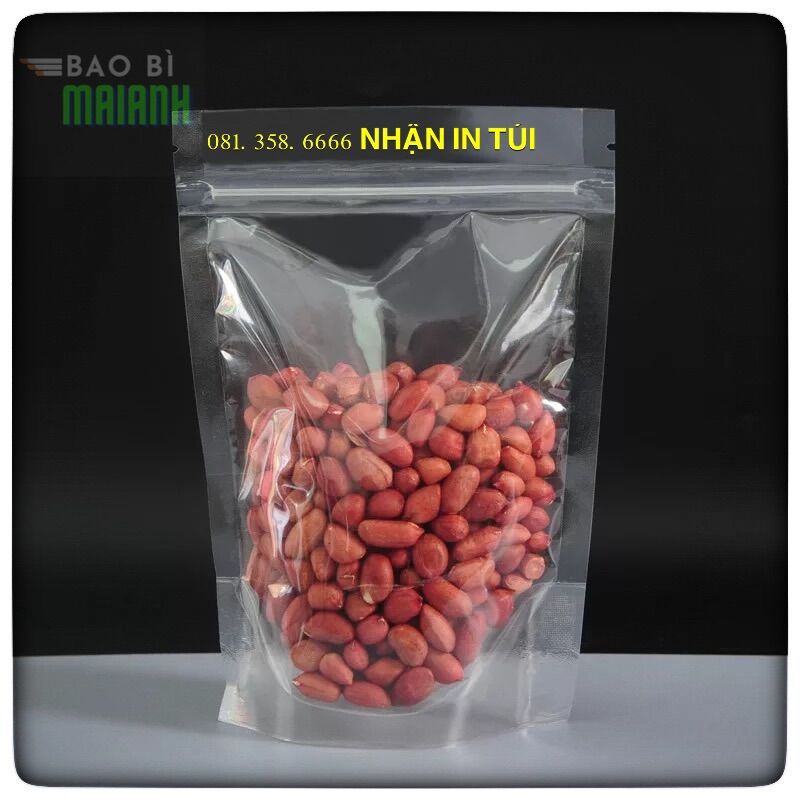 1 kg túi zip 2 mặt trong đáy đứng túi zipper đáy đứng 2 mặt trong suốt đựng thực phẩm, phụ kiện, hàng công ty đẹp loại 1 !