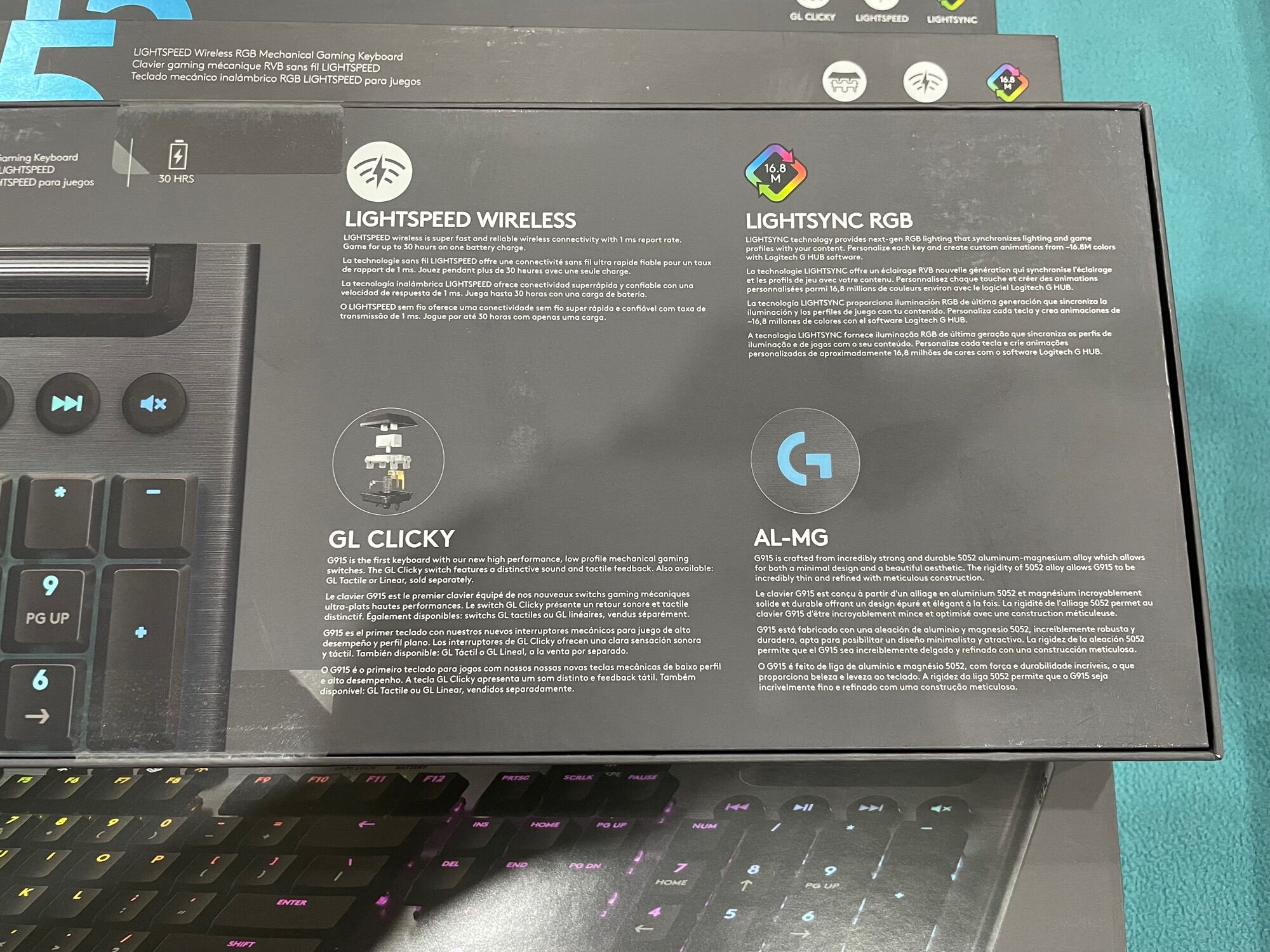 Logitech G915 Fullsize S/w Clicky (New/seal) - Bảo hành 12 tháng