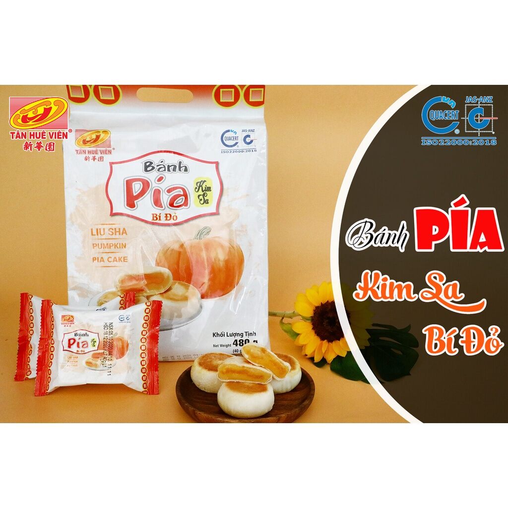 Bánh pía kim sa bí đỏ Tân Huê Viên