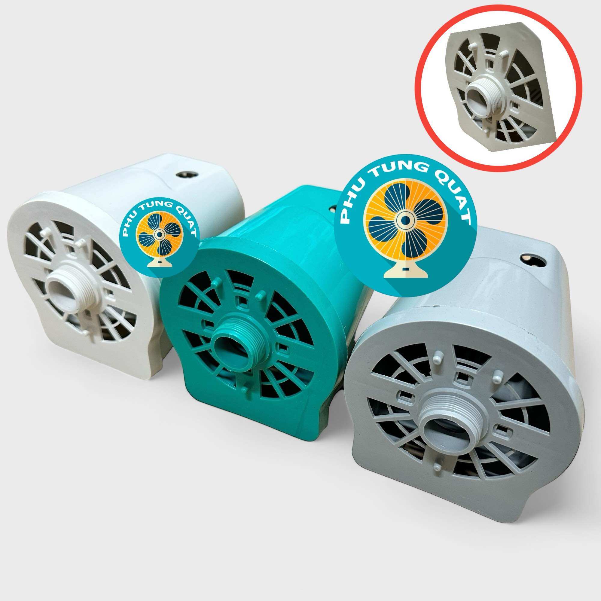 Gáo quạt có ren vỏ quạt - chụp động cơ quạt nắp sau phụ tùng quạt