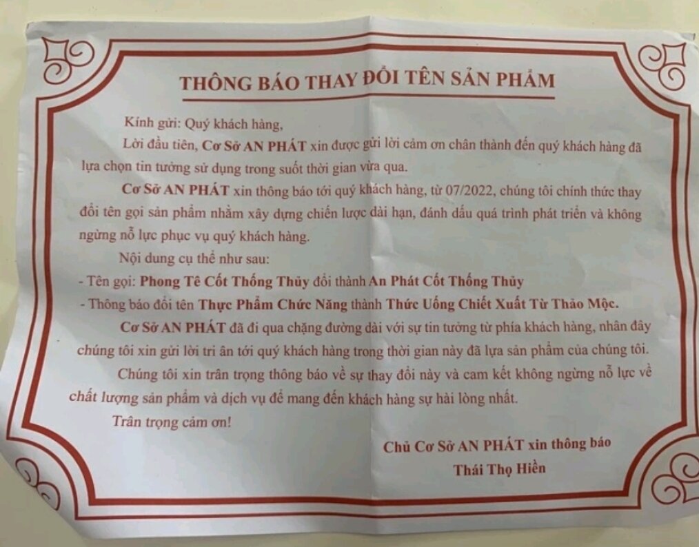 Phong tê cốt thống thủy- chai 280ml