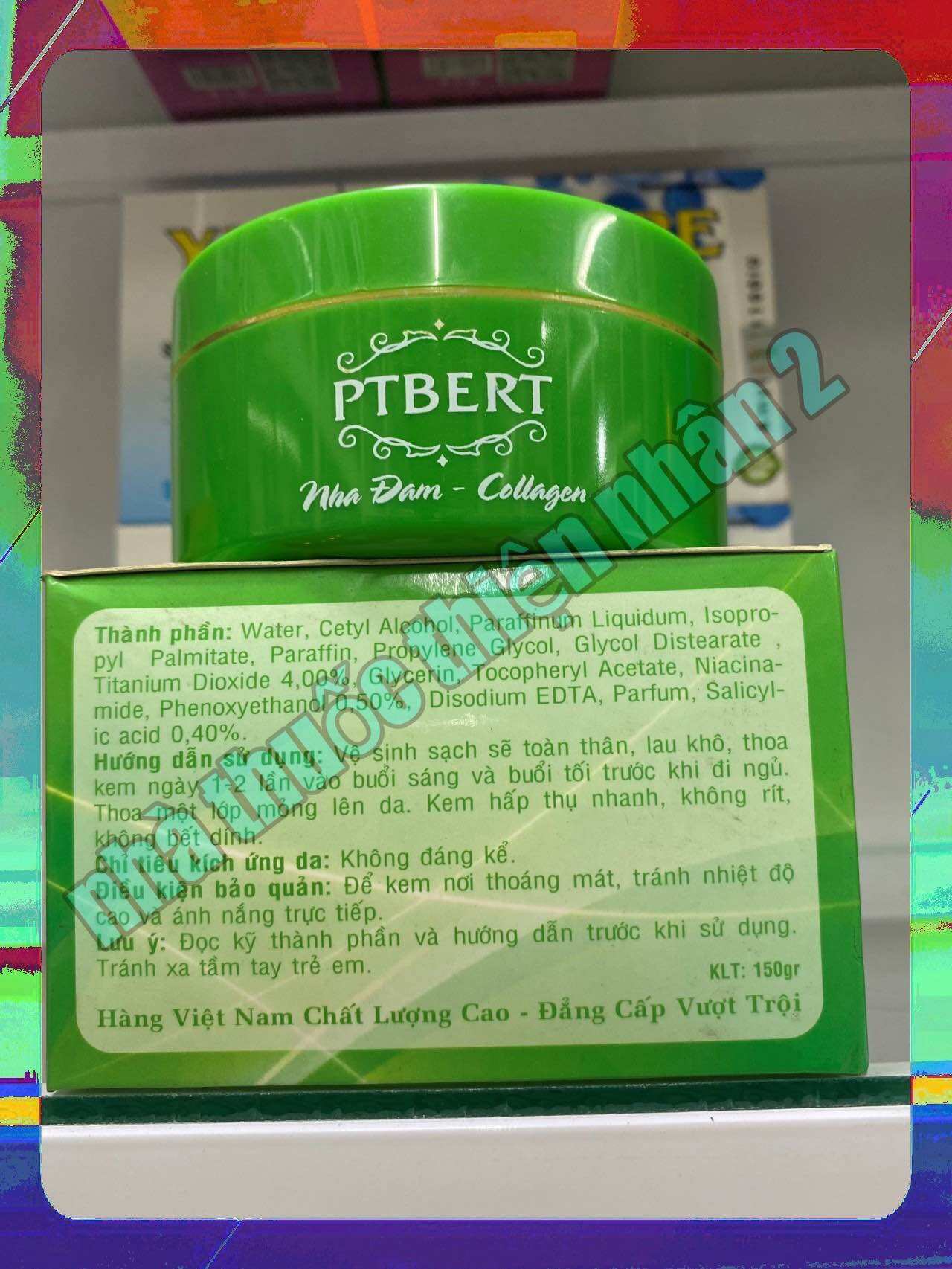Kem dưỡng trắng da toàn thân nha đam Collagen pt bert (hộp 150g)