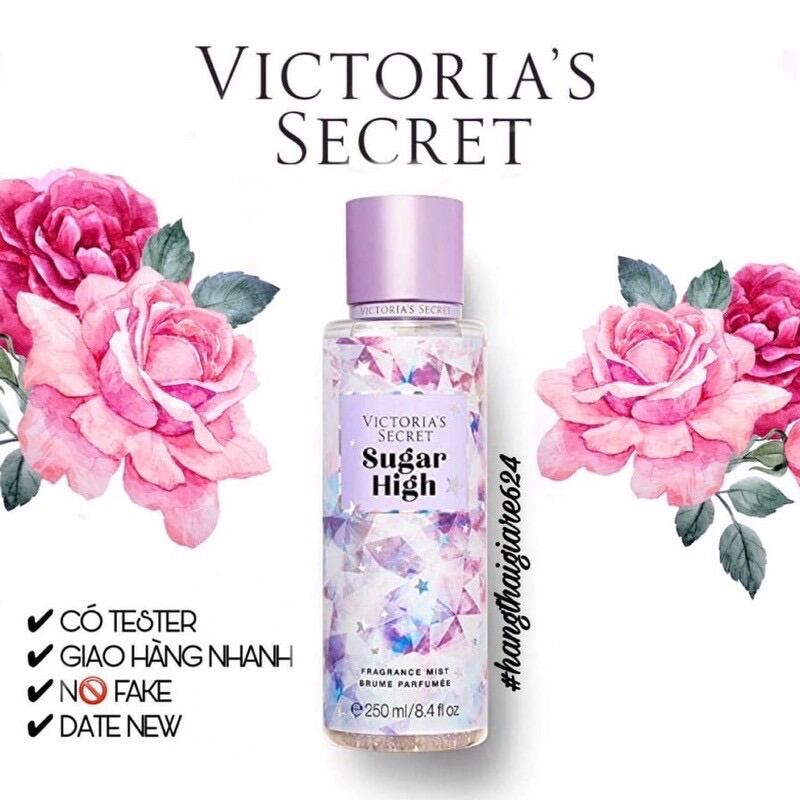 Xịt thơm toàn thân Victorias Secret body mist mẫu mới đủ mùi