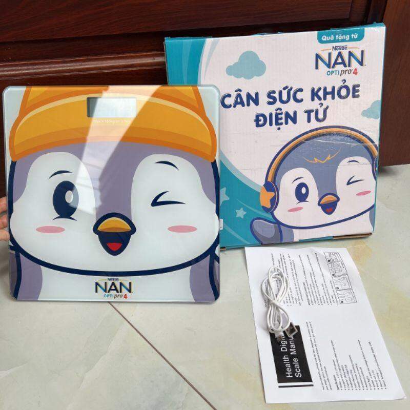 Cân sức khỏe điện tử kèm dây sạc quà tặng từ Nan