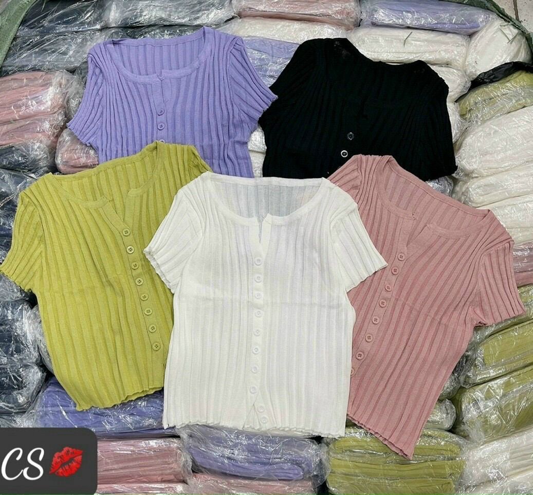 CROPTOP GÂN GÀI NÚT