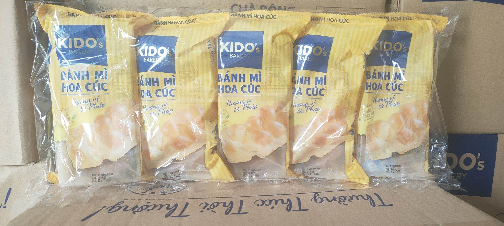 Combo 5 cái Bánh Mì Hoa Cúc 80gr KiDo's