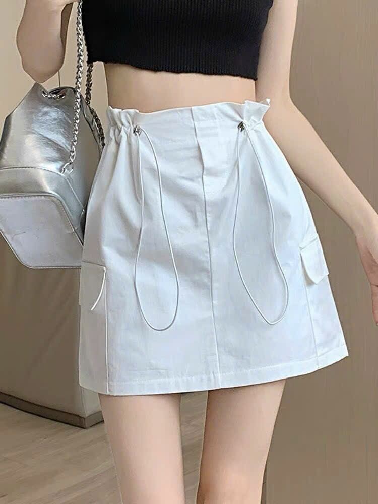 chân váy cạp rút, chất kaki cứng from 40-55kg