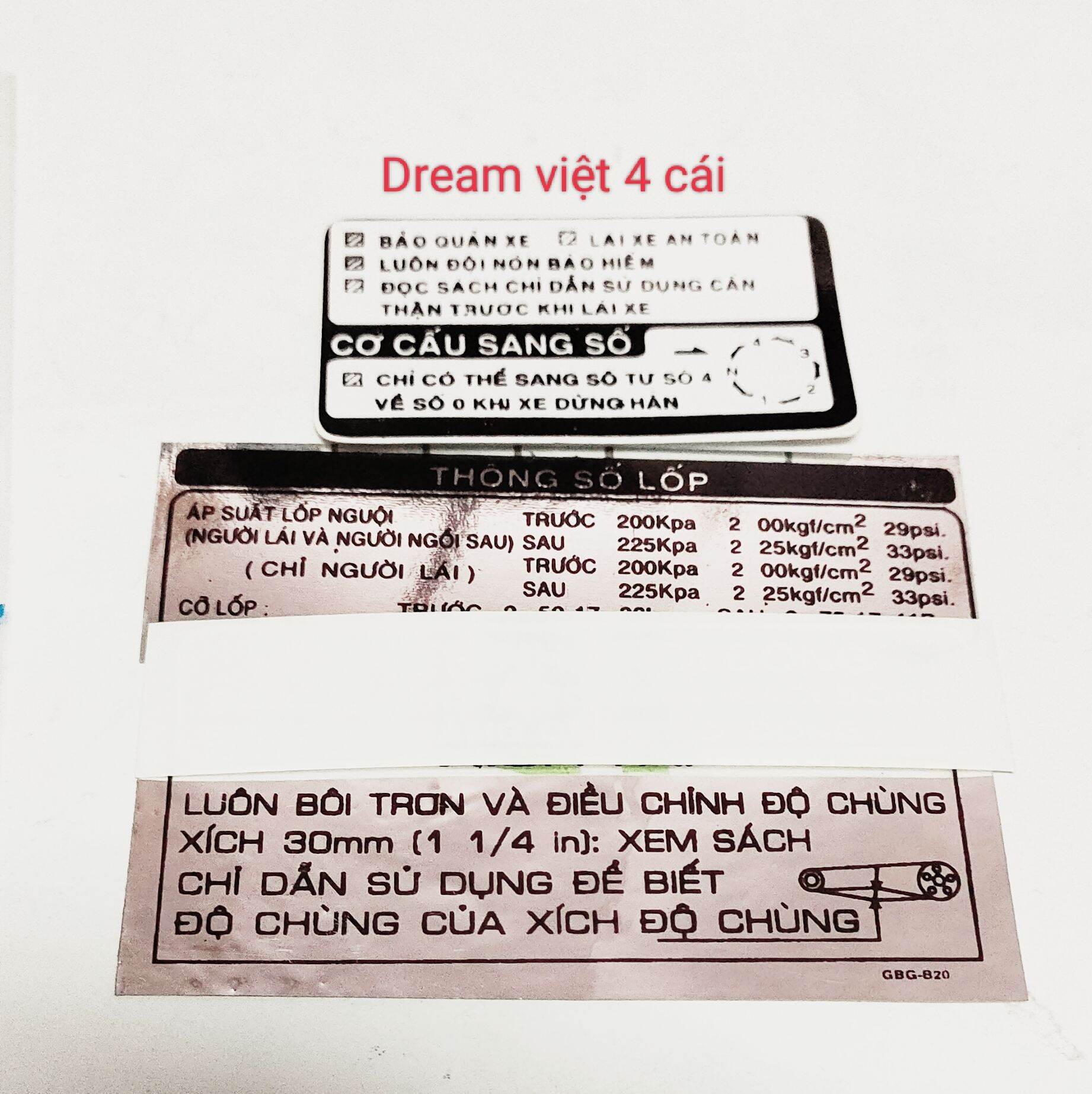 Tem xe dream việt - 4 cái
