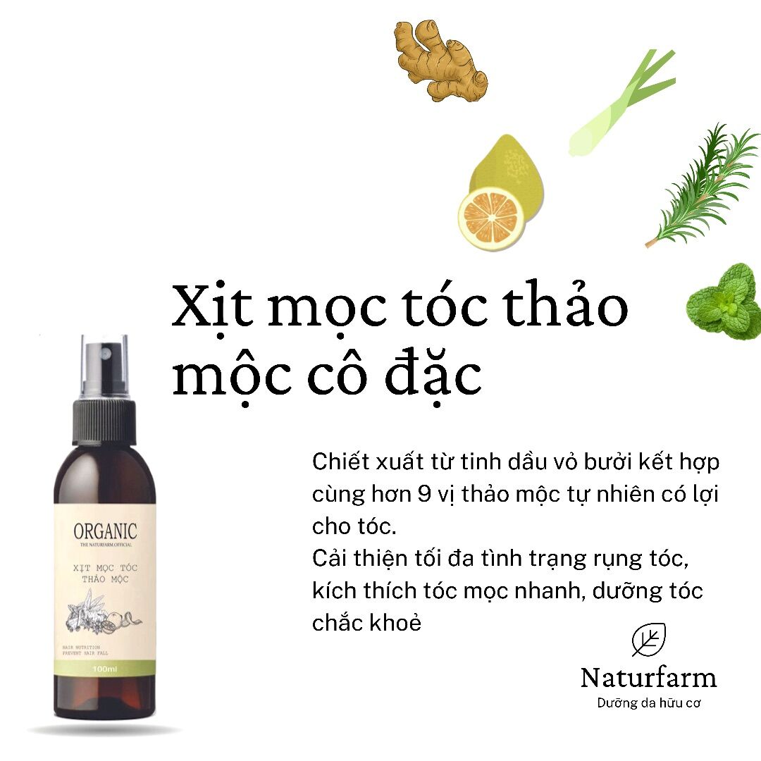 [HCM]Xịt mọc tóc thảo mộc cô đặc kích thích mọc tóc nhanh sau 7 ngày