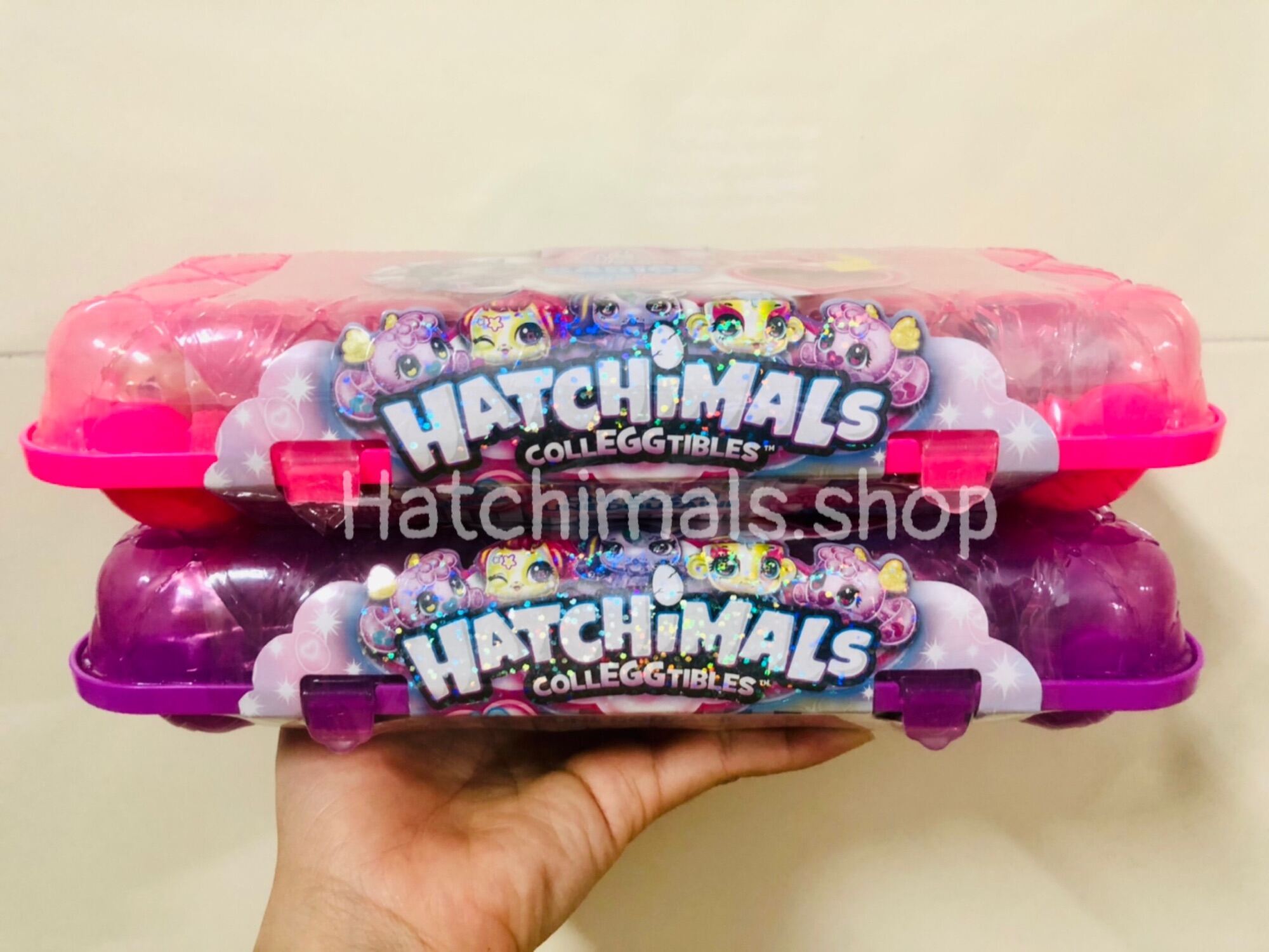 Khay trứng Hatchimals 12 quả Shimmer Babies season 10