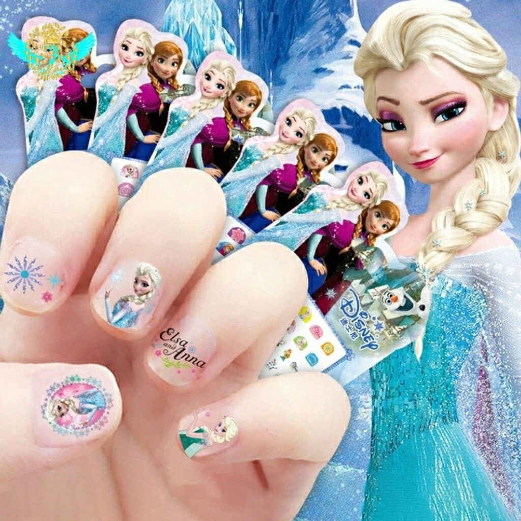 Set dán móng tay họa tiết hoạt hình 3d mẫu mới cho bé yêu