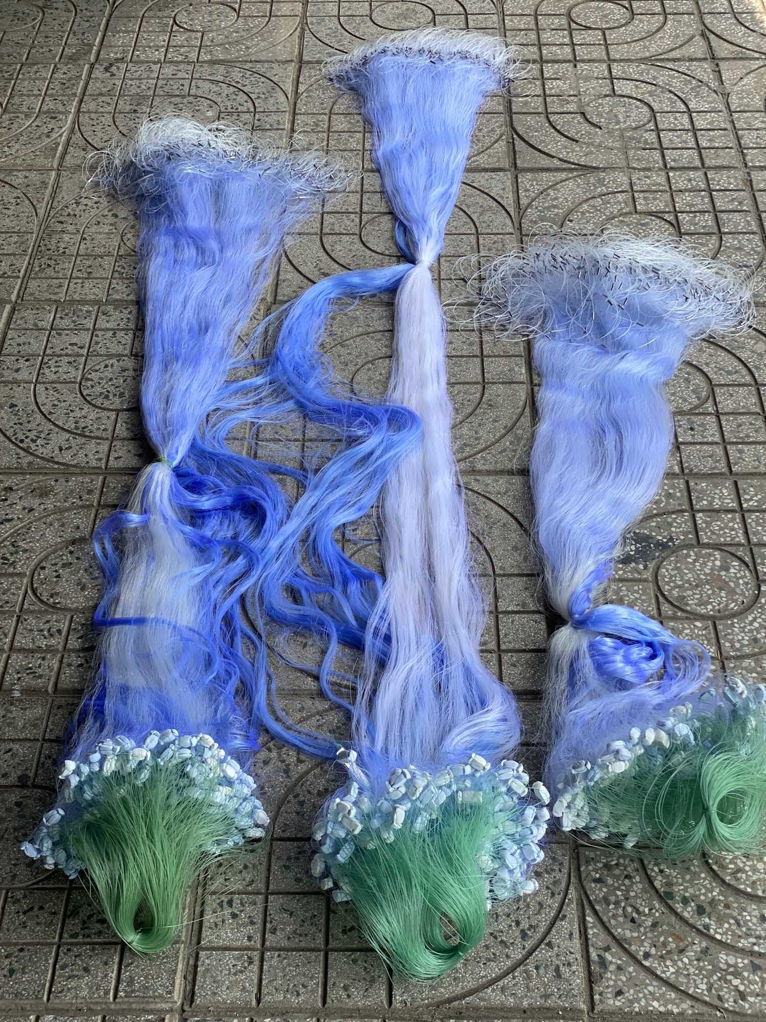 Lưới 3 màn thái dài từ 45/50 met. chiều cao từ 2 met, 1,5 met, 1,2 met, 1 met, 60/70cm