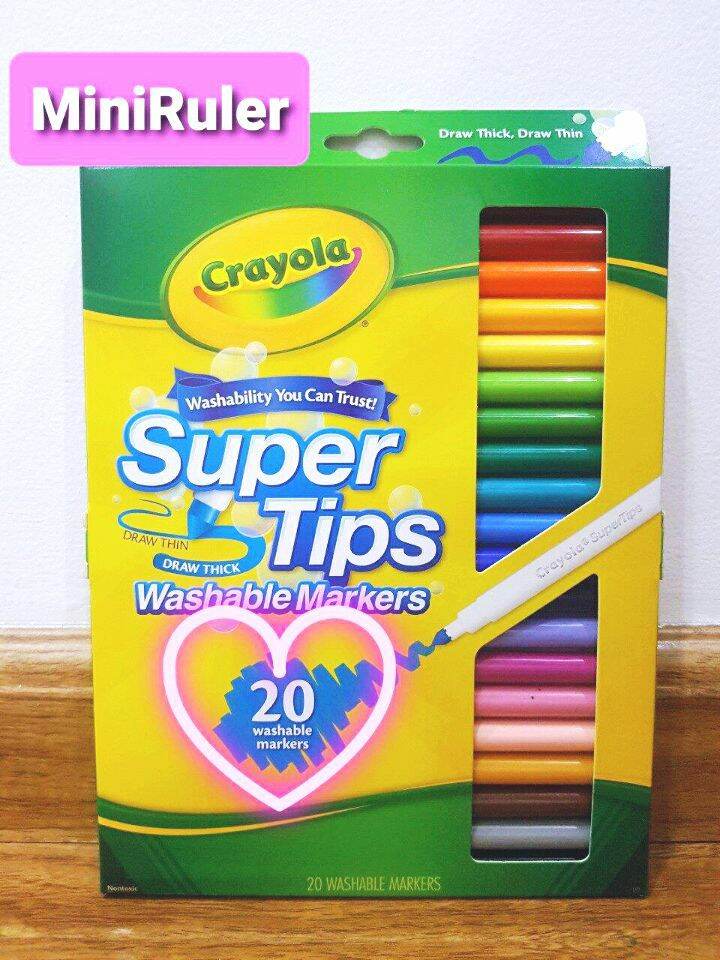 Crayola Supertips Washable Marker - Bút lông 20 màu rửa được