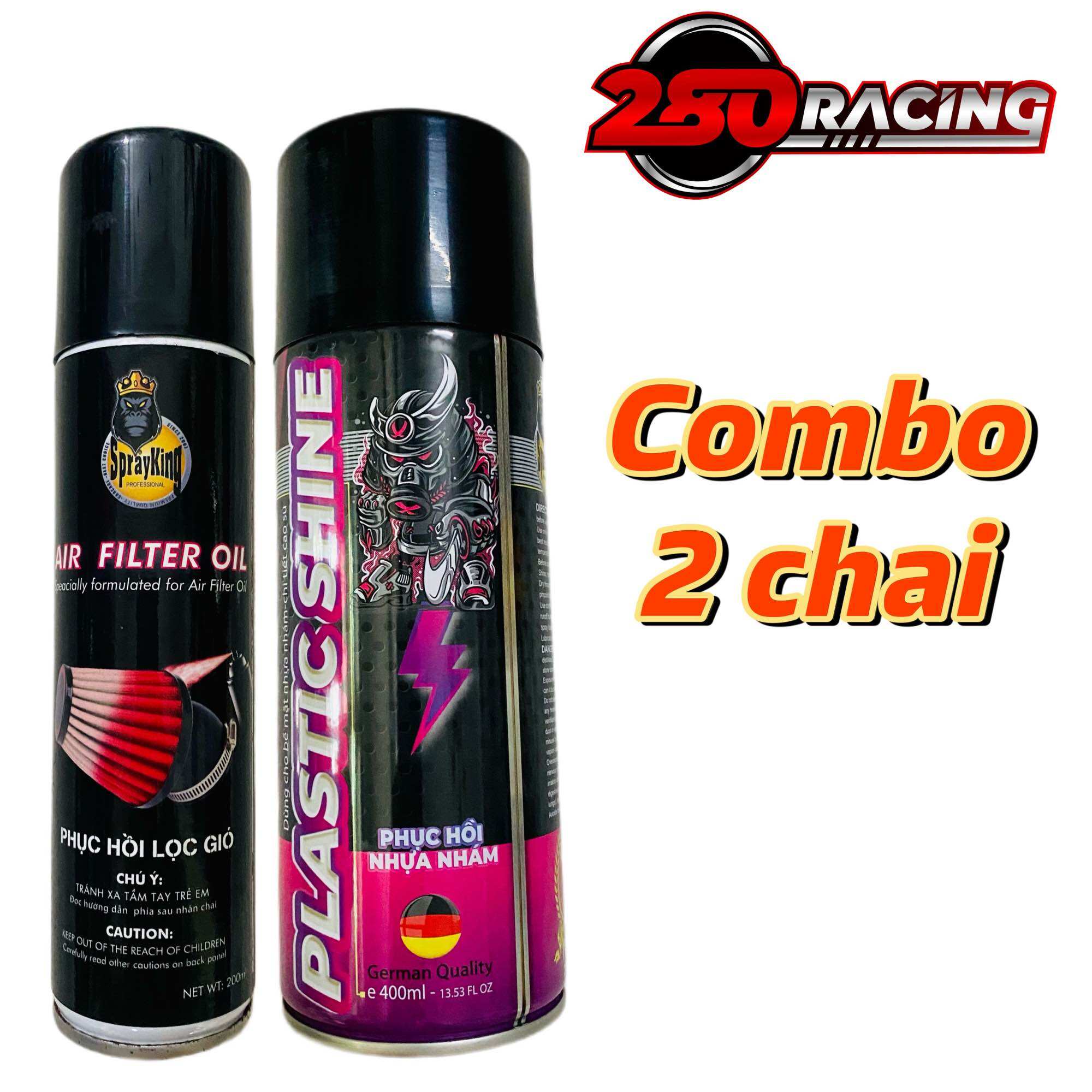 [HCM]COMBO TẨM DẦU LỌC GIÓ VÀ PHỤC HỒI NHỰA NHÁM SPRAYKING
