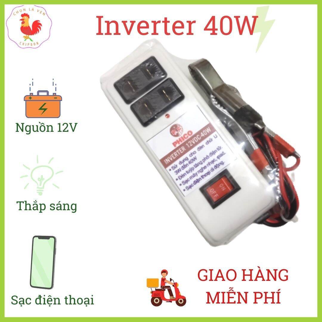 [HCM]Bộ kích từ 12v lên 220v chuyển đổi từ điện bình 12V thành 220V sử dụng cho sạc điện thoại các t