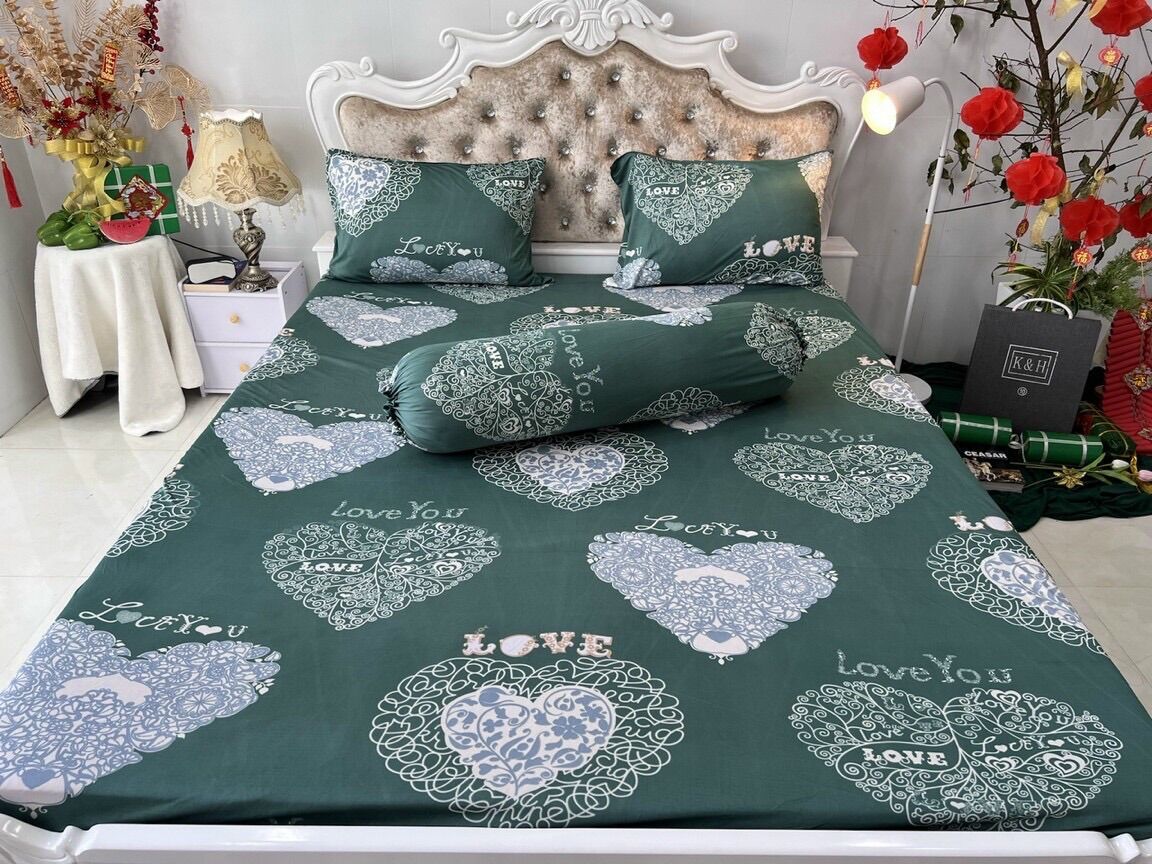 Set 4 drap áo gối THUN LẠNH HÀN QUỐC