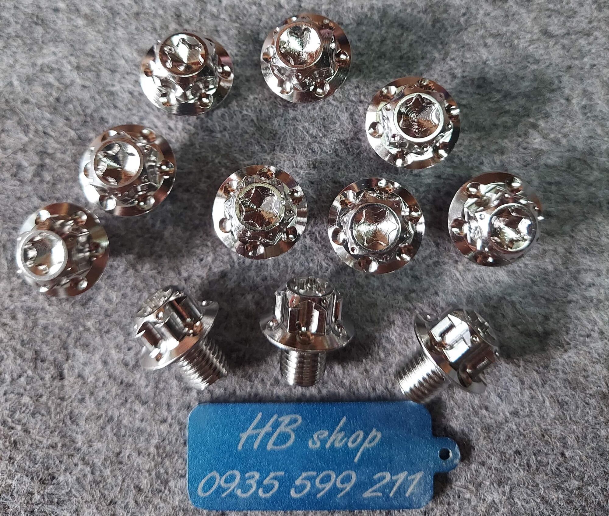 Óc chân kính chân gương salaya inox 304 1 con