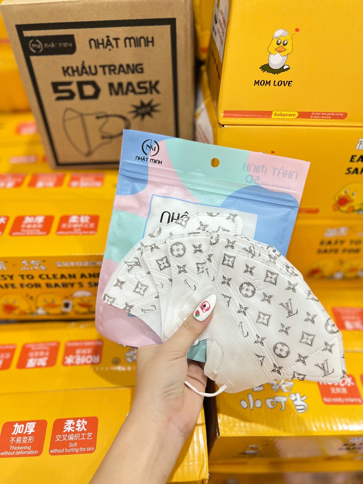 THÙNG 100 cái KHẨU TRANG 5D NHAT MINH HÌNH LVI
