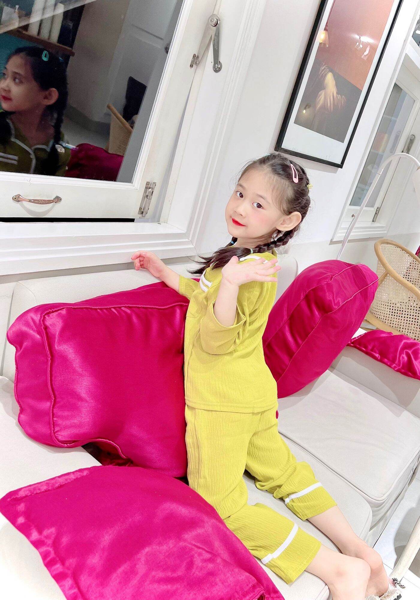 bộ mirama chất vải đũi  mẹ và bé