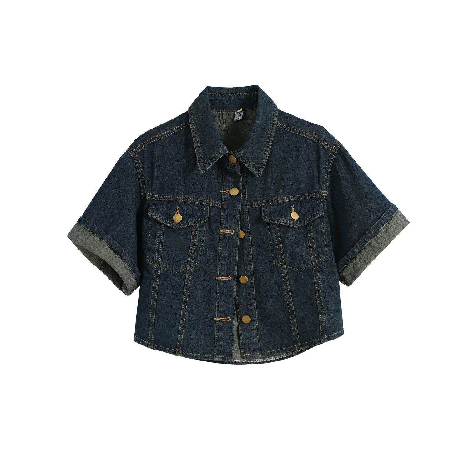 Áo Khoác Denim Tay Ngắn Cho Nữ Mùa Hè 2024 Áo Khoác Ngoài Mỏng Ngắn Áo Khoác Ngoài Mùa Hè Cho Nữ Cỡ 