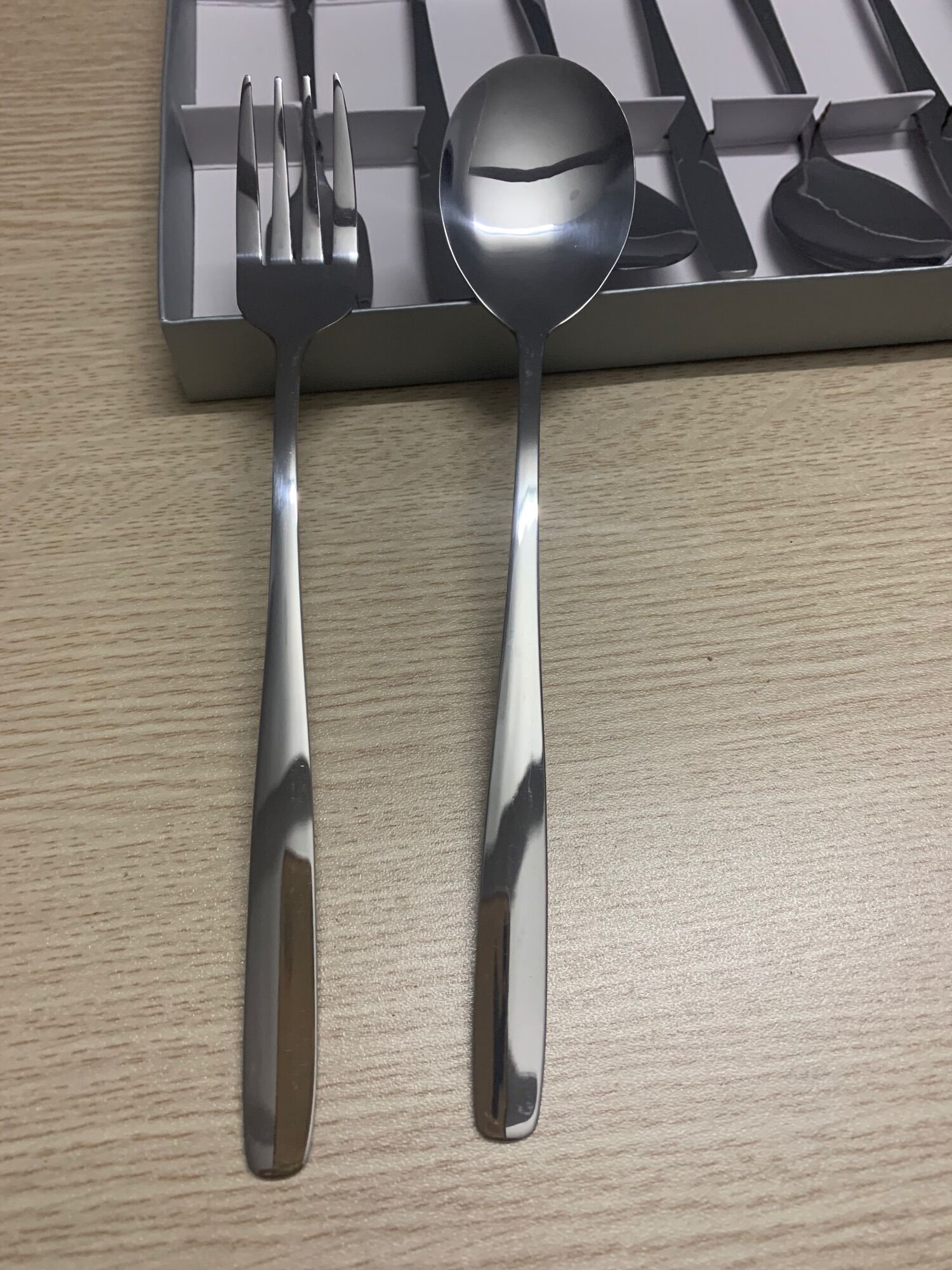 Bộ 6 Muỗng inox ăn cơm cán dài - S6