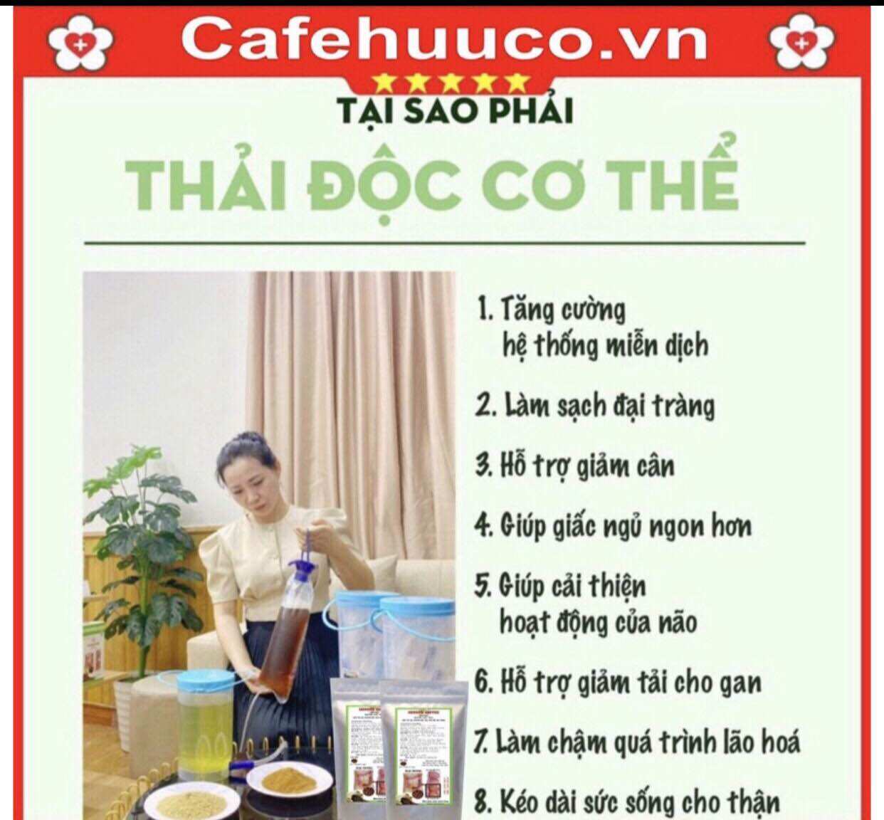 Caphe Hoà tan dạng gói - SIÊU TIỆN LỢI( 90 gói/ 90 lần Thải độc)