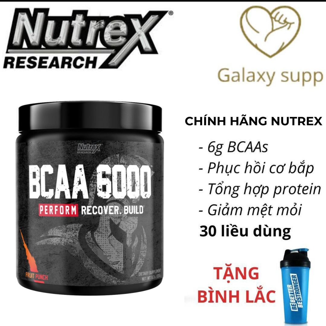 Nutrex bcaa 6000 tăng cơ phục hồi cơ bắp 30 serving