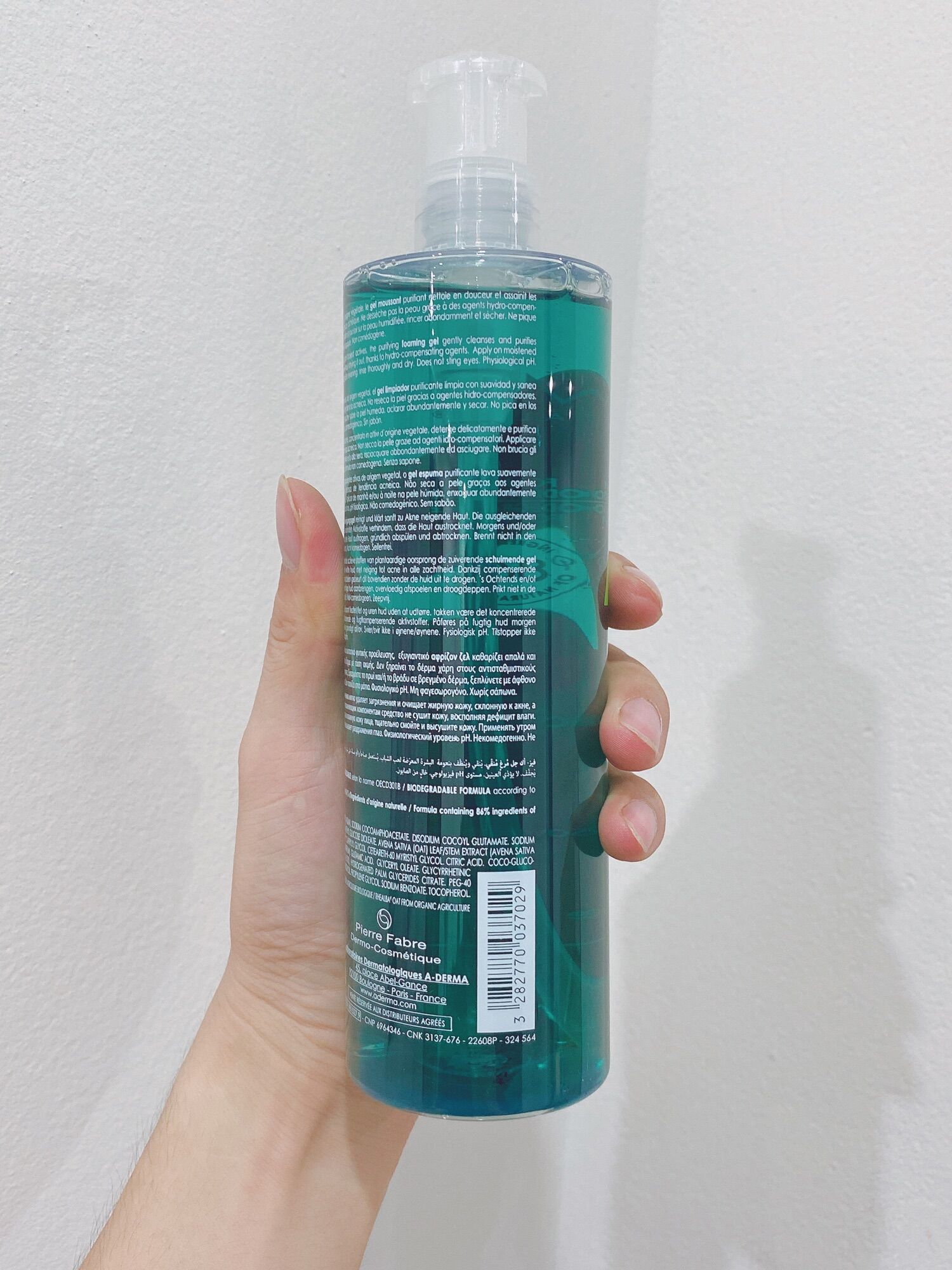 Gel rửa mặt A-derma 400ml