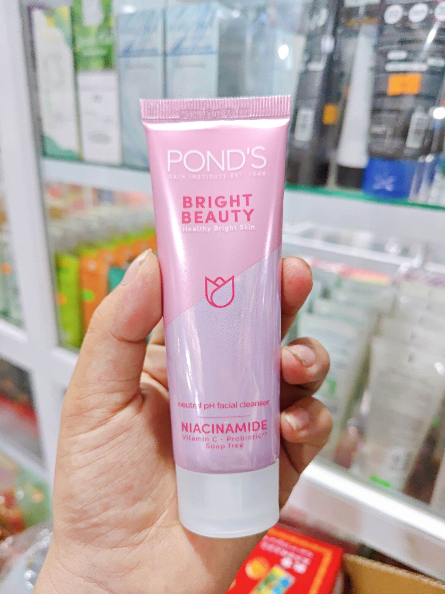 Sữa rửa mặt sáng da ponds bright beauty niacinamide 50g mẫu mới