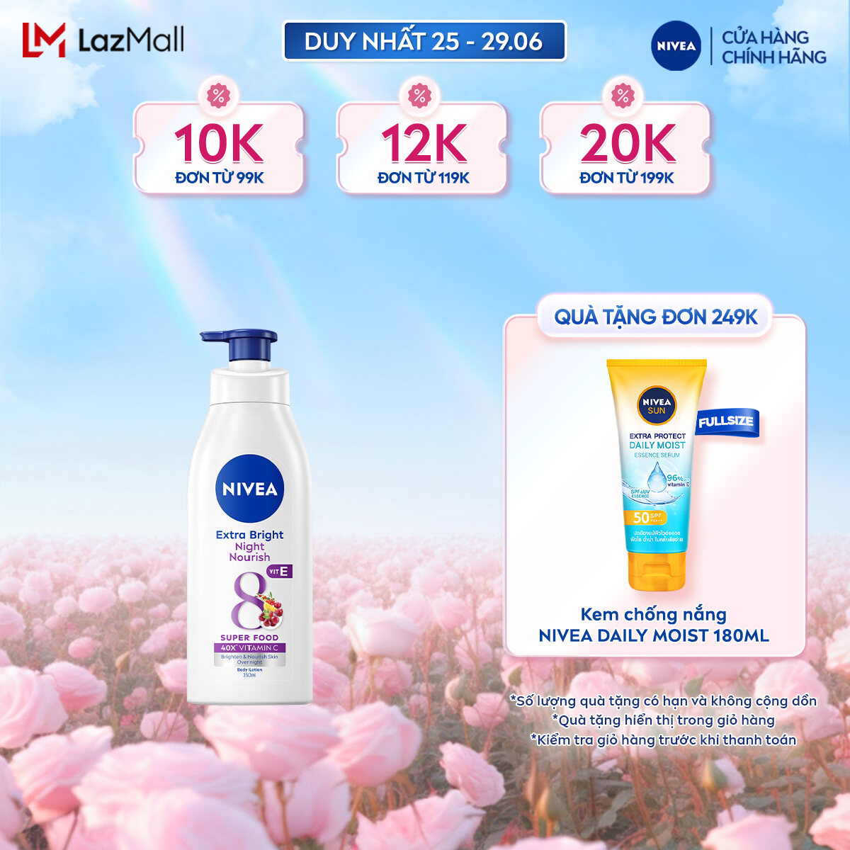 Sữa Dưỡng Thể NIVEA Extra Bright Dưỡng Sáng Da Mịn Da (350 ml) - 98412/98413/88311