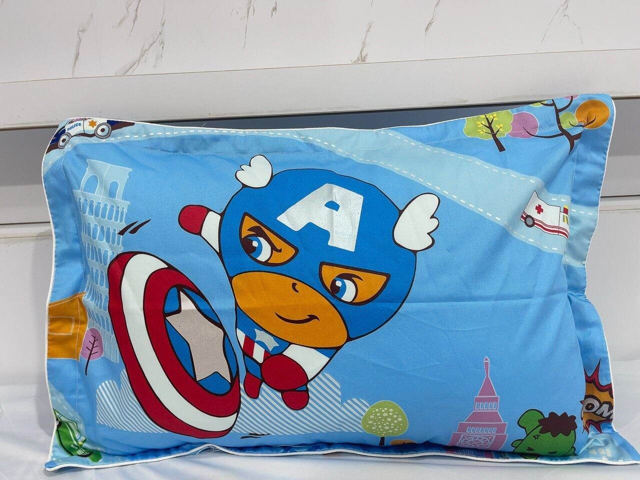Vỏ gối/ Áo gối em bé 30 x 40 cotton Thắng lợi ( cotton 100%), gối nhà trẻ, gối baby