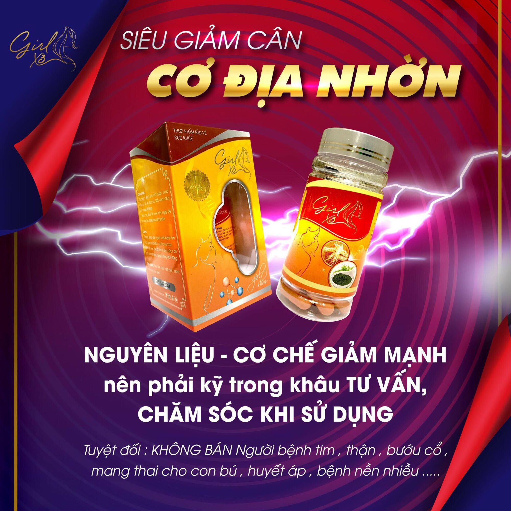 Giảm cân Girl Slim X3 cho cơ địa khó giảm