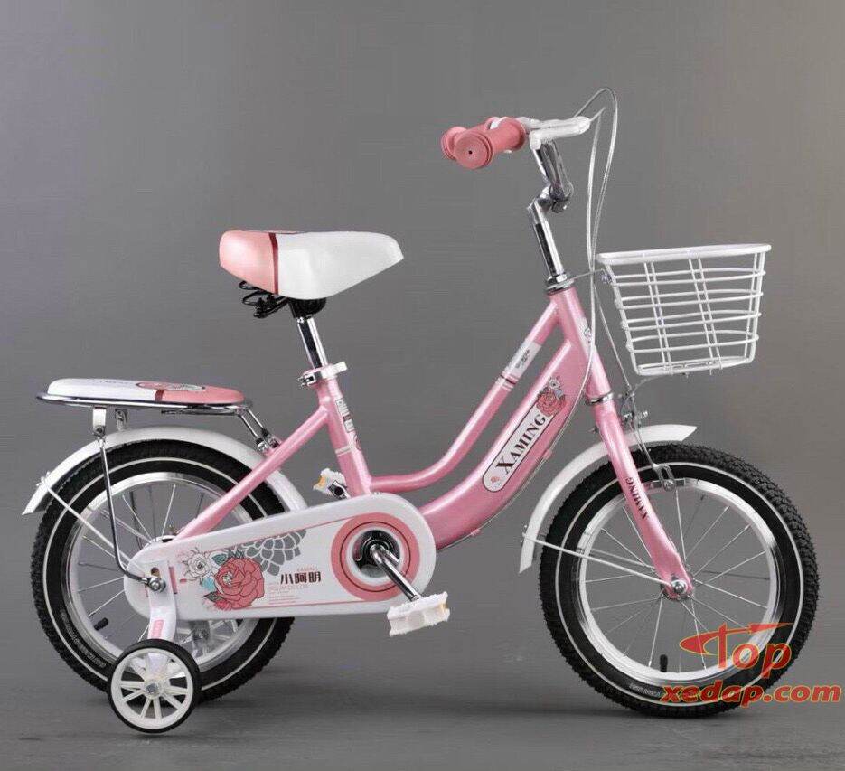 xe đạp 12inch cho bé gái từ 2 - 4 tuổi, màu hồng như ảnh