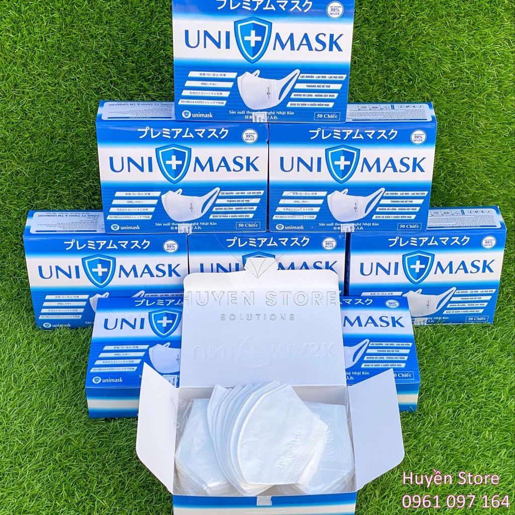 [GIÁ SỈ]Hộp 50 chiếc Khẩu trang 3D Unimask - Công nghệ Nhật