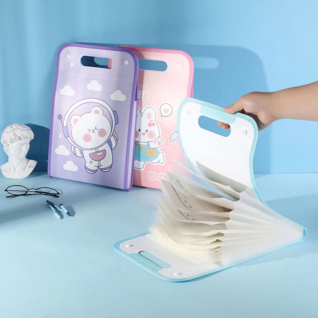 Cặp Đựng Hồ Sơ Tài Liệu Giấy Tờ A4 Cỡ Lớn Túi Nhiều Ngăn Có Khoá Số, Quai Xách Cầm Tay - Túi Đựng Tài Liệu