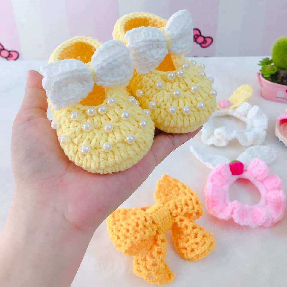 Giày búp bê len cho bé nhiều mẫu