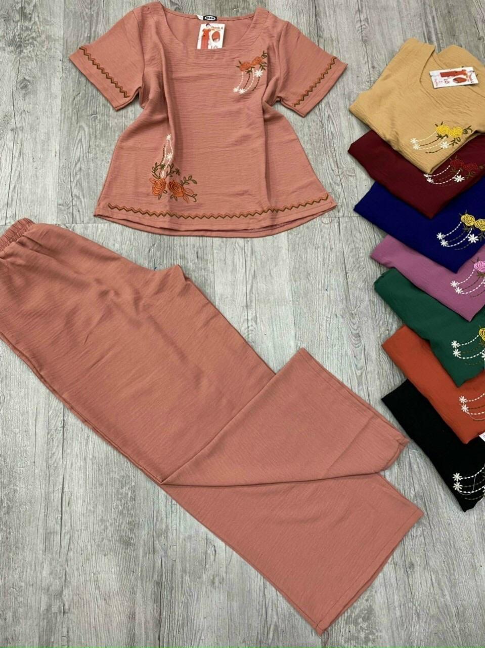 ĐỒ BỘ ỐNG RỘNG TRUNG NIÊN VẢI ĐŨI THÁI XỊN