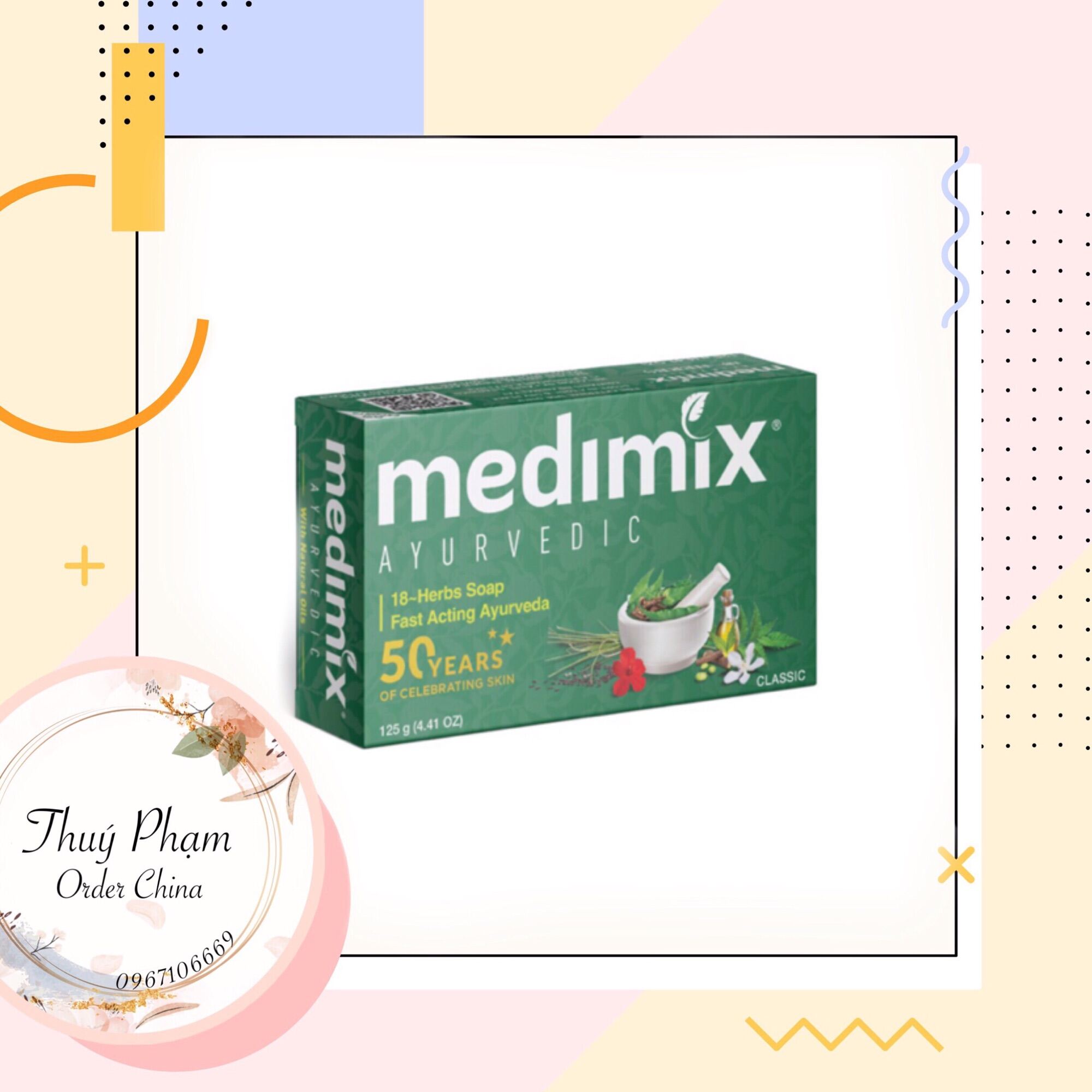 Xà Phòng Medimix 18 Loại Thảo dược Bảo Vệ Da Hàng Ngày 125g/bánh