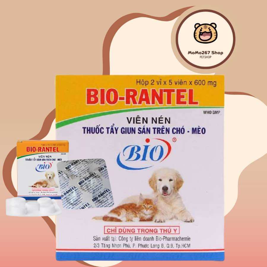 1 viên bio rantel - giun chó mèo