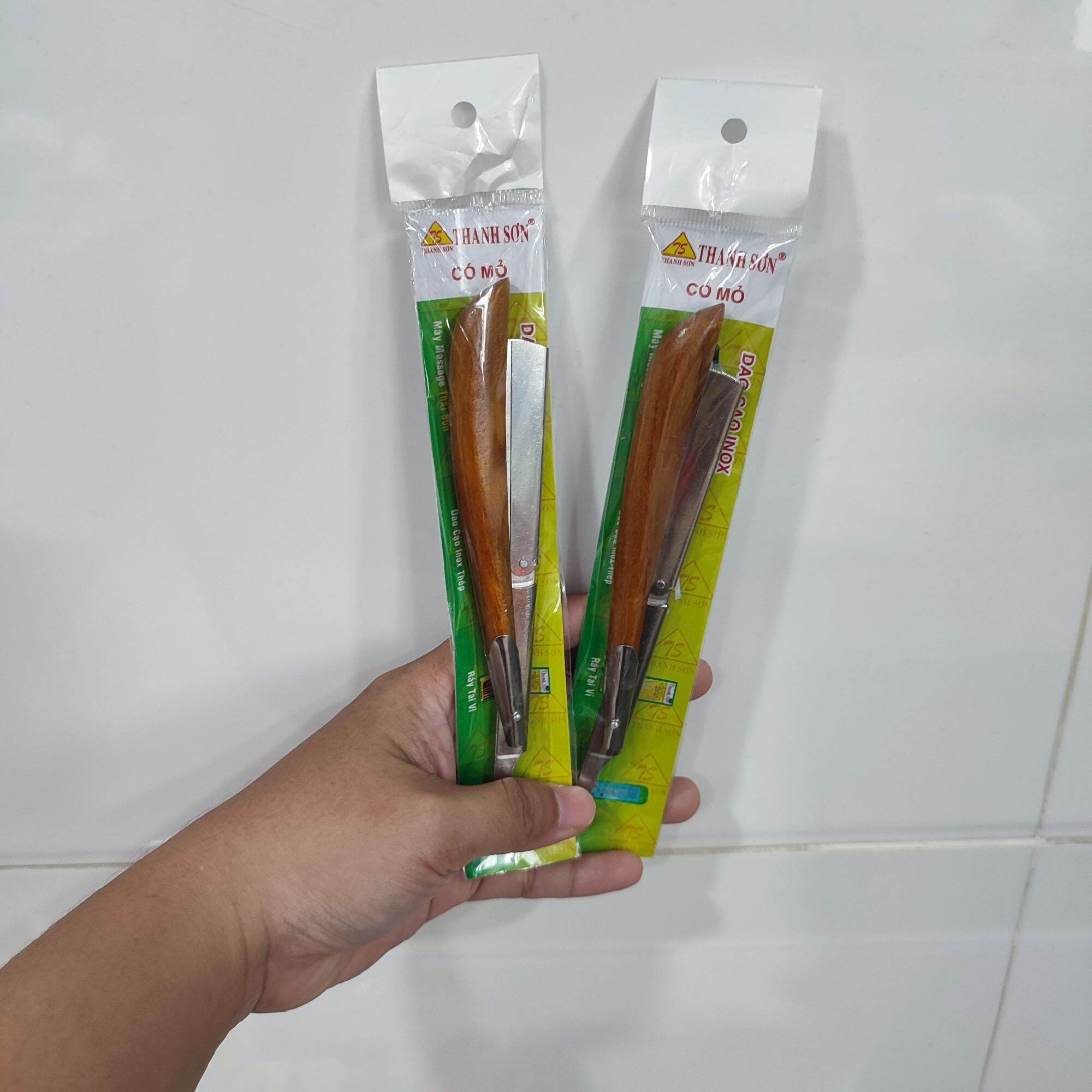 Combo 200 cây cạo mặt cán gỗ .