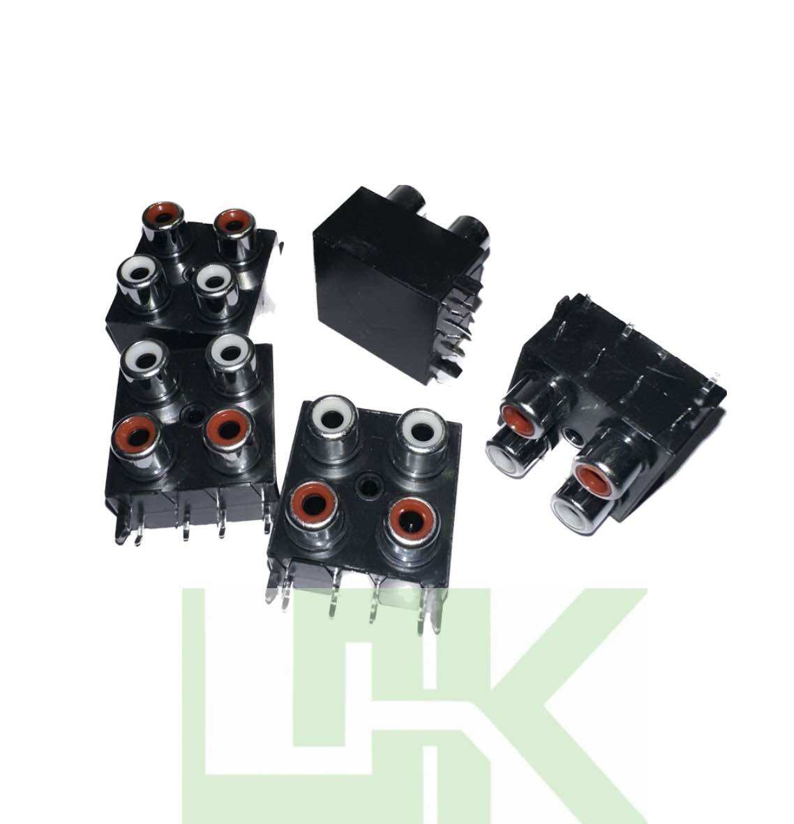 Jack AV 4 lỗ cho amply, 2 lỗ trắng 2 lỗ đỏ