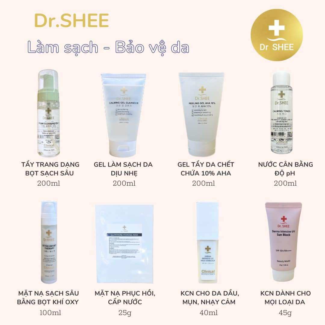 [HCM]COMBO SỮA RỬA MẶT VÀ TẨY DA CHẾT DRSHEE