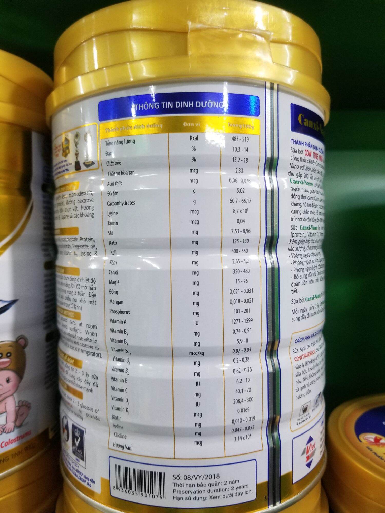 [HCM]Sữa Cow True Milk CanXi 900g
