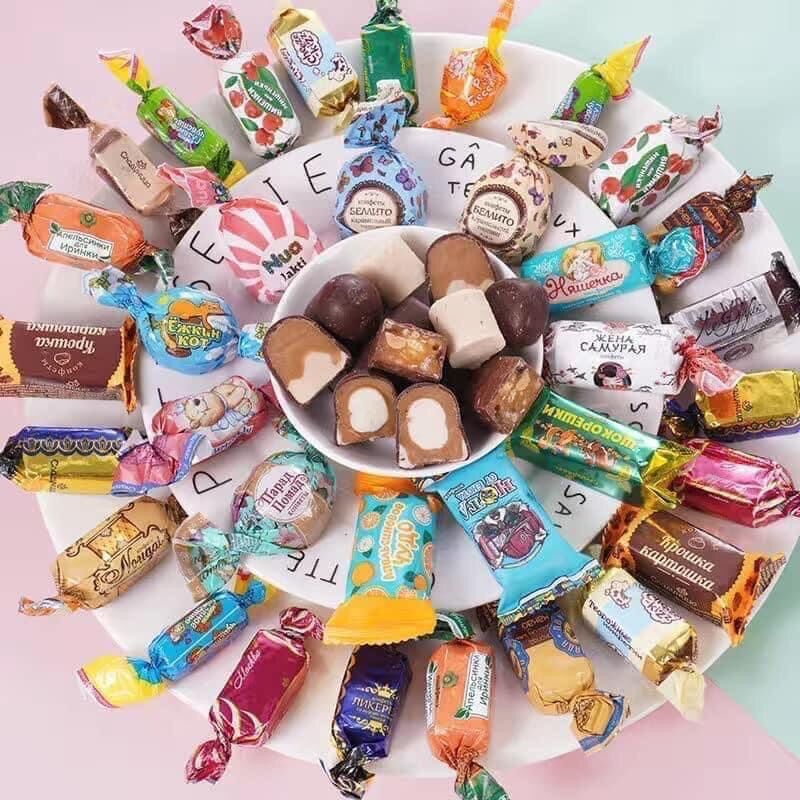 🍭 Kẹo sô cô la, kẹo mix 8 vị socola , chocolate nguyên chất 🍡