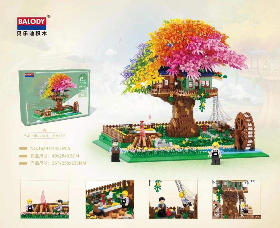 Mô hình Lego Nhà Cây 7 màu